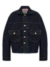 Kenzo Button Embellished Jacket In Blue