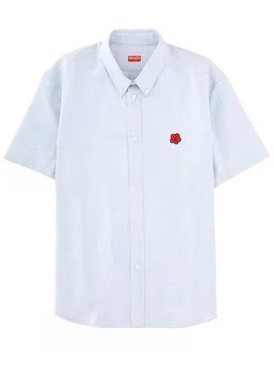 Kenzo Button-down Shirt In Blue