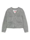 Kenzo Buttoned Patch-pocket Jacket In Gray