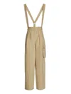 Kenzo Beige Cargo Pants With Braces In Beige