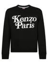 Kenzo Verdy Sweatshirt With Flocked Logo In J Noir
