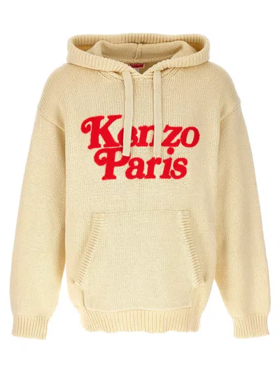 Kenzo By Verdy Hooded Sweater In Off White