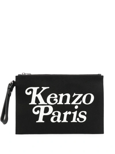 Kenzo By Verdy Kenzo Paris Large Pouch In Black