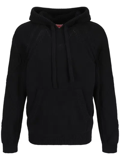 KENZO CABLE-KNIT HOODIE