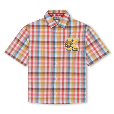 Kenzo Kids' Camicia Con Ricamo In Multicolore