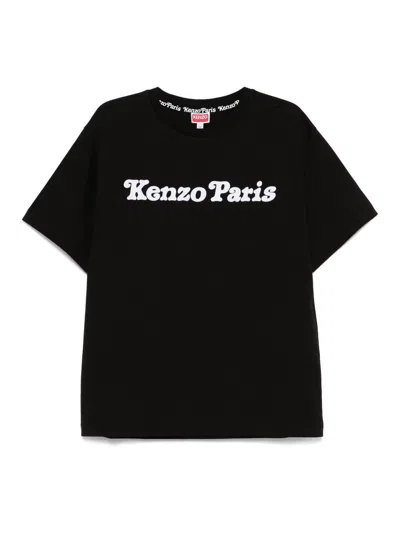 Kenzo Verdy Os Printed Cotton T-shirt In Black