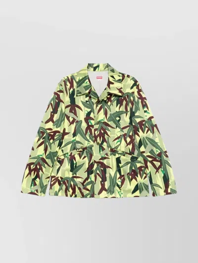 KENZO CAMOUFLAGE PATTERN BLAZER FRONT POCKETS