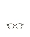 Kenzo Camouflage-pattern Round-frame Glasses In Black