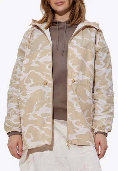 Kenzo Camouflage Windbreaker Jacket In Brown