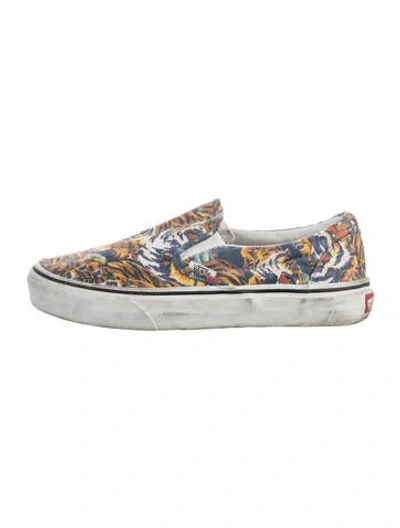 Pre-owned Kenzo Canvas Animal Print Sneakers In Multi