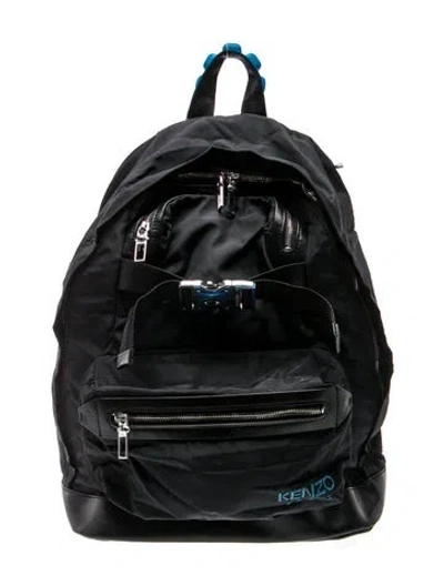 Pre-owned Kenzo Canvas Backpack In Black