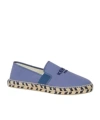 Kenzo Embroidered-logo Cotton Espadrilles In Blue