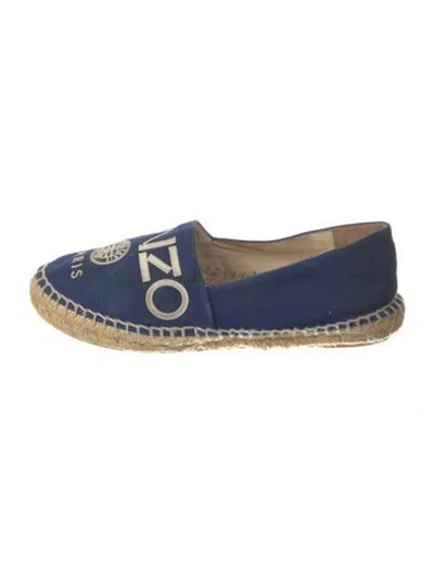 Pre-owned Kenzo Canvas Graphic Print Espadrilles In Blue