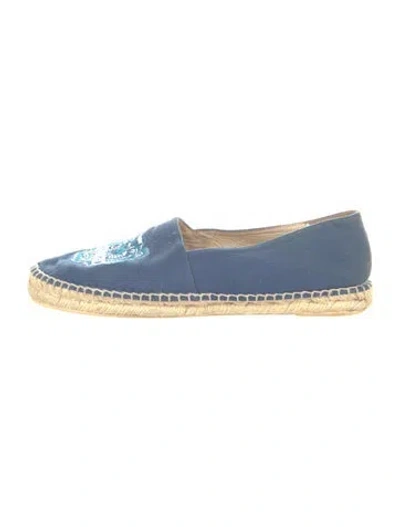 Pre-owned Kenzo Canvas Graphic Print Espadrilles In Blue