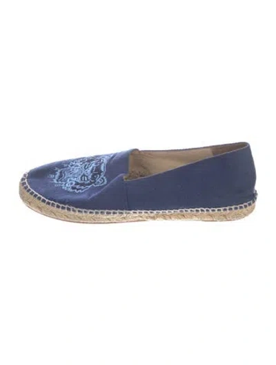 Pre-owned Kenzo Canvas Graphic Print Espadrilles In Blue