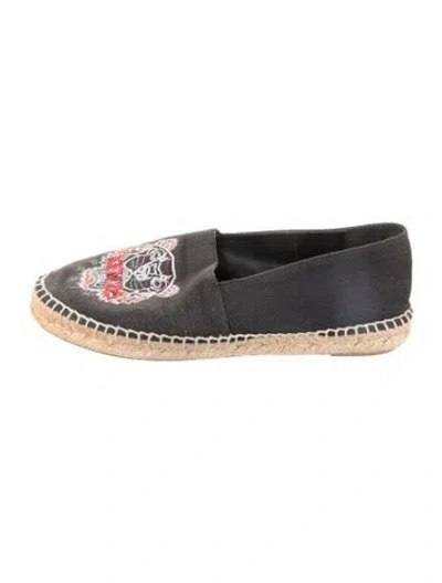 Pre-owned Kenzo Canvas Graphic Print Espadrilles In Blue