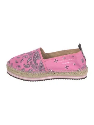 Pre-owned Kenzo Canvas Printed Espadrilles In Pink