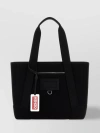 KENZO CANVAS SHOPPING TOTE WITH DETACHABLE LOGO PLATE