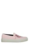 Kenzo Canvas Slip-on Sneakers In Pink