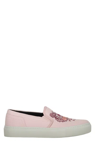 Kenzo Canvas Slip-on Sneakers In Pink