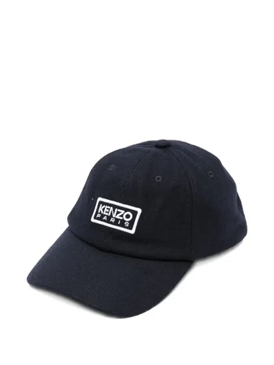Kenzo Logo-plaque Baseball Cap In Blue