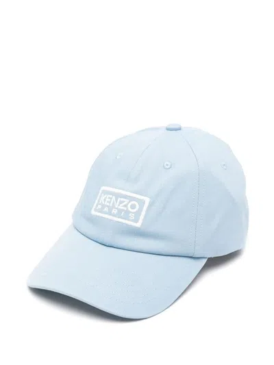 Kenzo Logo-embroidered Cap In Blue