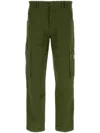 Kenzo Oversized Cotton Pants In Green
