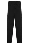 Kenzo Broken Pinstripe Cargo Joggers In Black