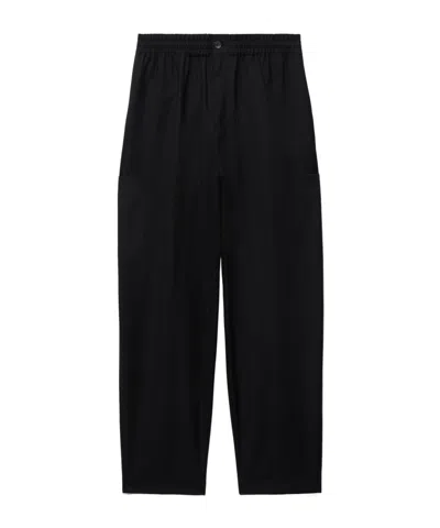 Kenzo Cargo Jogpants In Virgin Wool In Black