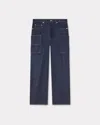 Kenzo Cargo Monkey Fit Jeans In Blue