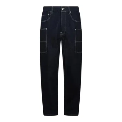 Kenzo Cargo Monkey Jeans In Blue