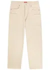 Kenzo Cargo Monkey Straight-leg Jeans In White