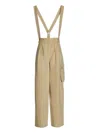 Kenzo Beige Cargo Pants With Braces In Beige