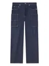 Kenzo Cargo Monkey Fit Jeans In Blue