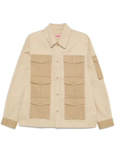 Kenzo Cargo Shirt In Nude