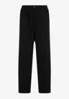 Kenzo Striped Cargo Pants In Black