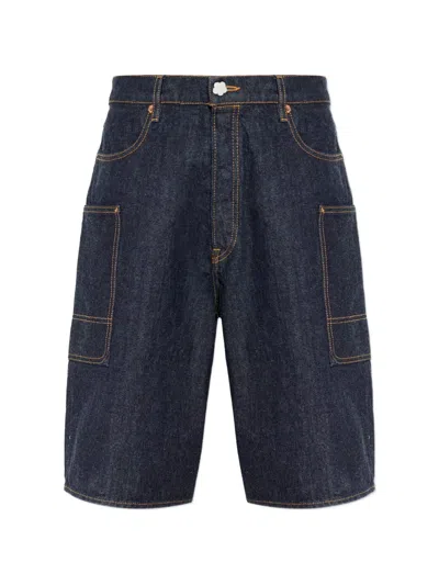 Kenzo Cargo-style Denim Shorts In Blue