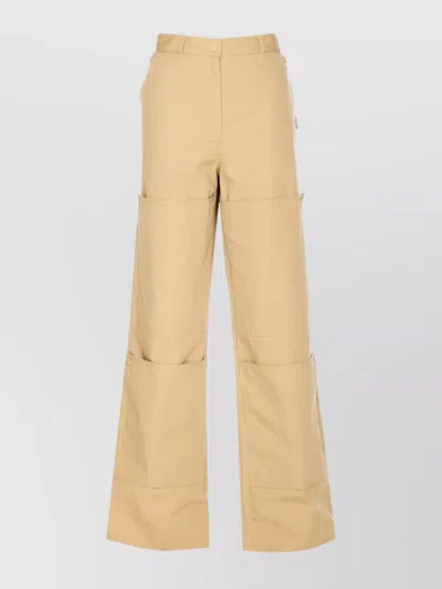 KENZO CARGO STYLE WIDE LEG TROUSERS WITH POCKETS