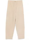 Kenzo Solid Color Lightweight Cotton Cargo Pants In Neutrals