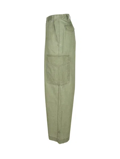 Kenzo Cargo Trousers In Pale Khaki