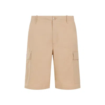 Kenzo Cargo Workwear Shorts In Brown