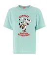 Kenzo Cartoon Logo Crew Neck Graphic T Shirt In Blue
