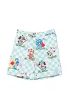 Kenzo Cartoon Elasticated Shorts In Blue