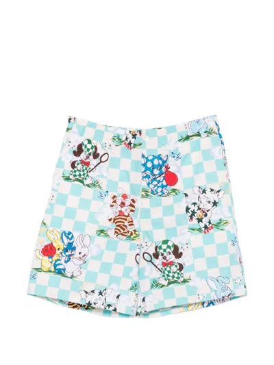 Kenzo Cartoon Elasticated Shorts In Multi