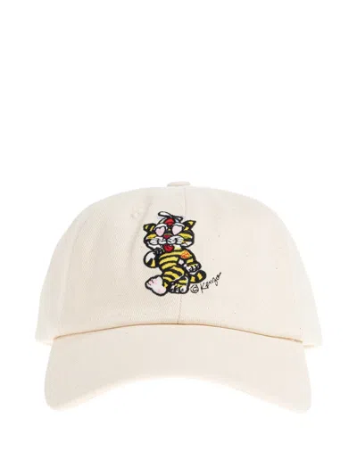 Kenzo Cartoon Embroidered Baseball Cap In Neutral