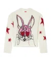 Kenzo ' Cartoon' Jumper In Mixed Hairy Wool Alpaca In White