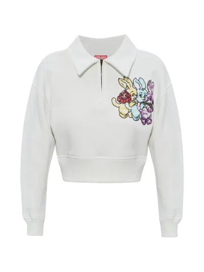 Kenzo Cartoon Polo Shirt In White