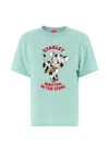 Kenzo Cartoon Logo Crew Neck Graphic T Shirt In Blue
