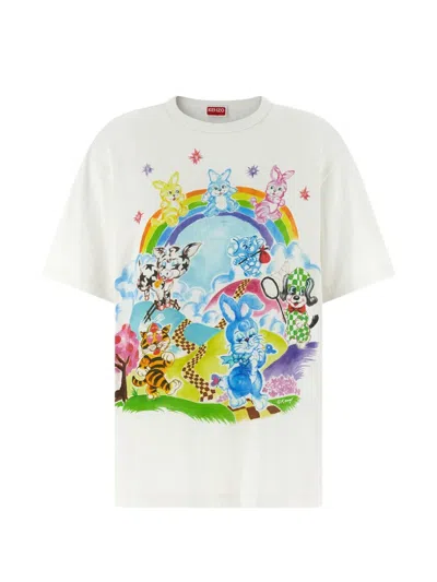 Kenzo Cartoon-print T-shirt In Multi