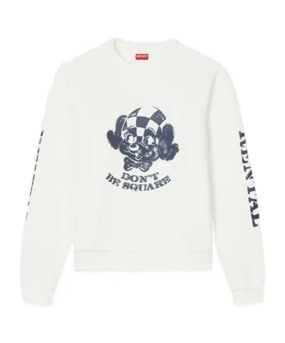Kenzo ' Cartoon' Sweatshirt In Cotton In White